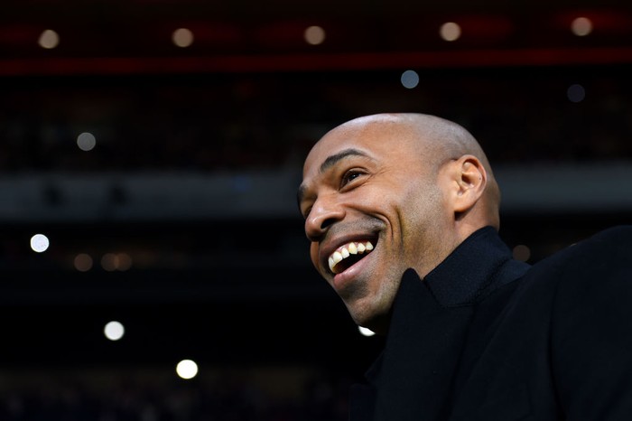 MADRID, SPAIN - NOVEMBER 28:  Thierry Henry, Manager of Monaco looks on during the UEFA Champions League Group A match between Club Atletico de Madrid and AS Monaco at Estadio Wanda Metropolitano on November 28, 2018 in Madrid, Spain.  (Photo by Denis Doyle/Getty Images)