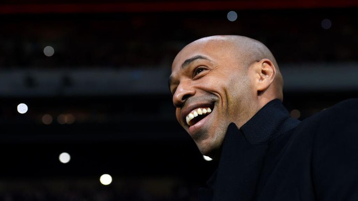 MADRID, SPAIN - NOVEMBER 28:  Thierry Henry, Manager of Monaco looks on during the UEFA Champions League Group A match between Club Atletico de Madrid and AS Monaco at Estadio Wanda Metropolitano on November 28, 2018 in Madrid, Spain.  (Photo by Denis Doyle/Getty Images)