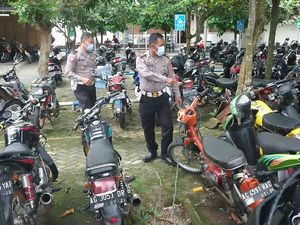 Polisi Trenggalek Amankan Puluhan Motor Berknalpot Brong Jelang Ramadhan