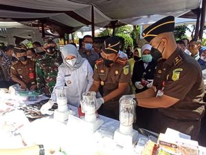 Barang Bukti Sabu Hingga Airsoft Gun di Banyuwangi Dimusnahkan