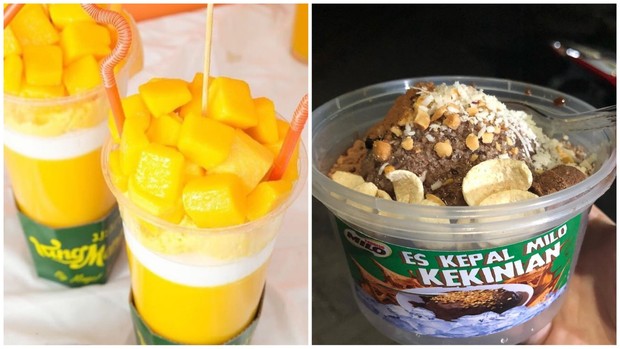 Es Mangga dan Es Kepal Milo