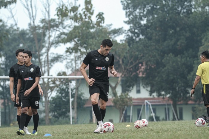 Pemain PSS Sleman, Fabiano Beltrame, merasa seperti bermain di Piala Gubernur Jatim di Piala Menpora 2021.