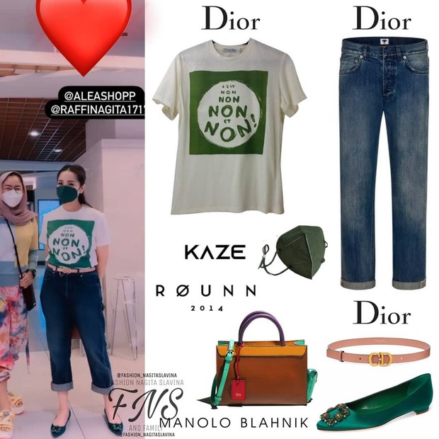 Nagita Slavina Mengenakan Celana Jeans