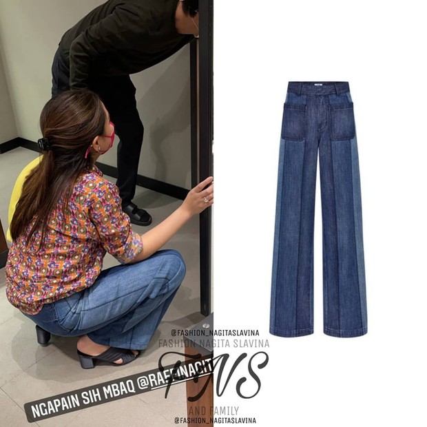 Fashion Nagita Slavina/sumber: Instagram.com/fashion_nagitaslavina Celana jeans nagita slavina