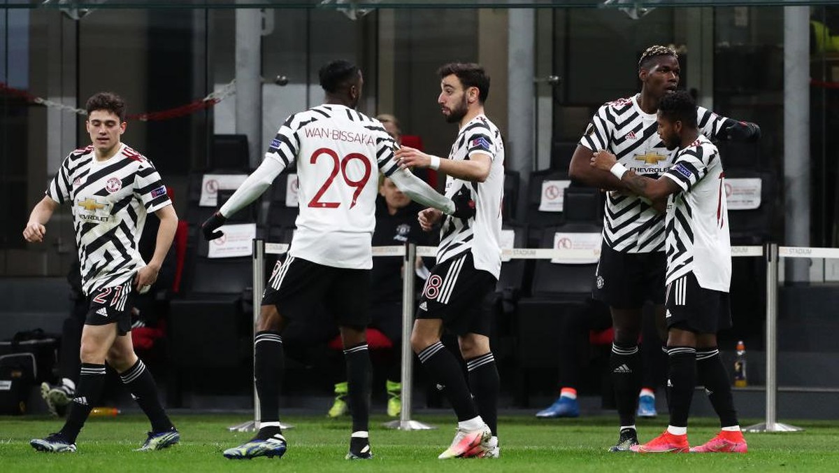 Manchester United tak gugup di San Siro saat menaklukkan AC Milan di Liga Europa. (Foto: Getty Images/Marco Luzzani)