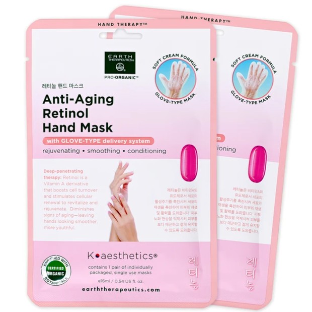 Earth Therapeutics Retinol Anti-aging Hand Mask/Foto : earththerapeutics.com Earth Therapeutics Retinol Anti-aging Hand Mask