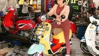 Bergaya Racing Tapi Tetap Lucu, Ini Potret Vespa Modifikasi Milik Awkarin