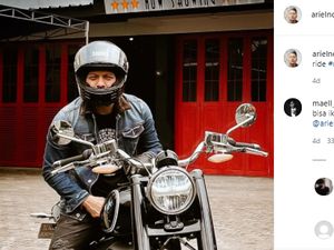 Ariel Noah Riding Pakai Motor Sultan, Intip Harga Helm dan Motornya