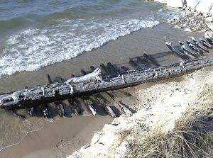 Bangkai Kapal dari Tahun 1880-an Tiba-Tiba Muncul di Tepi Danau