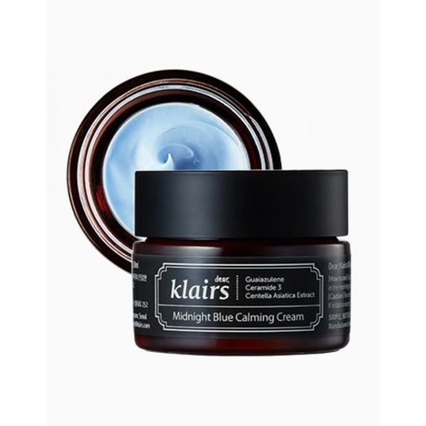 Klairs Midnight Blue Calming Cream/shoope.co.id Klairs Midnight Blue Calming Cream mampu memberikan efek calming pada kulit/shoope.co.id