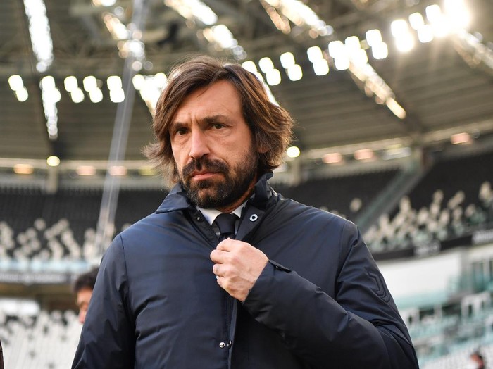 TURIN, ITALY - MARCH 21: Andrea Pirlo, Head Coach of Juventus looks on prior to the Serie A match between Juventus and Benevento Calcio at Allianz Stadium on March 21, 2021 in Turin, Italy. Sporting stadiums around Italy remain under strict restrictions due to the Coronavirus Pandemic as Government social distancing laws prohibit fans inside venues resulting in games being played behind closed doors. (Photo by Valerio Pennicino/Getty Images)
