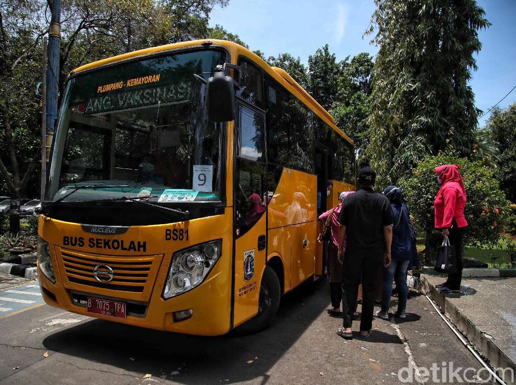 Wus! Bus Sekolah Ini Wara-wiri Antar Jemput Vaksinasi Lansia Wus! Bus Sekolah Ini Wara-wiri Antar Jemput Vaksinasi Lansia