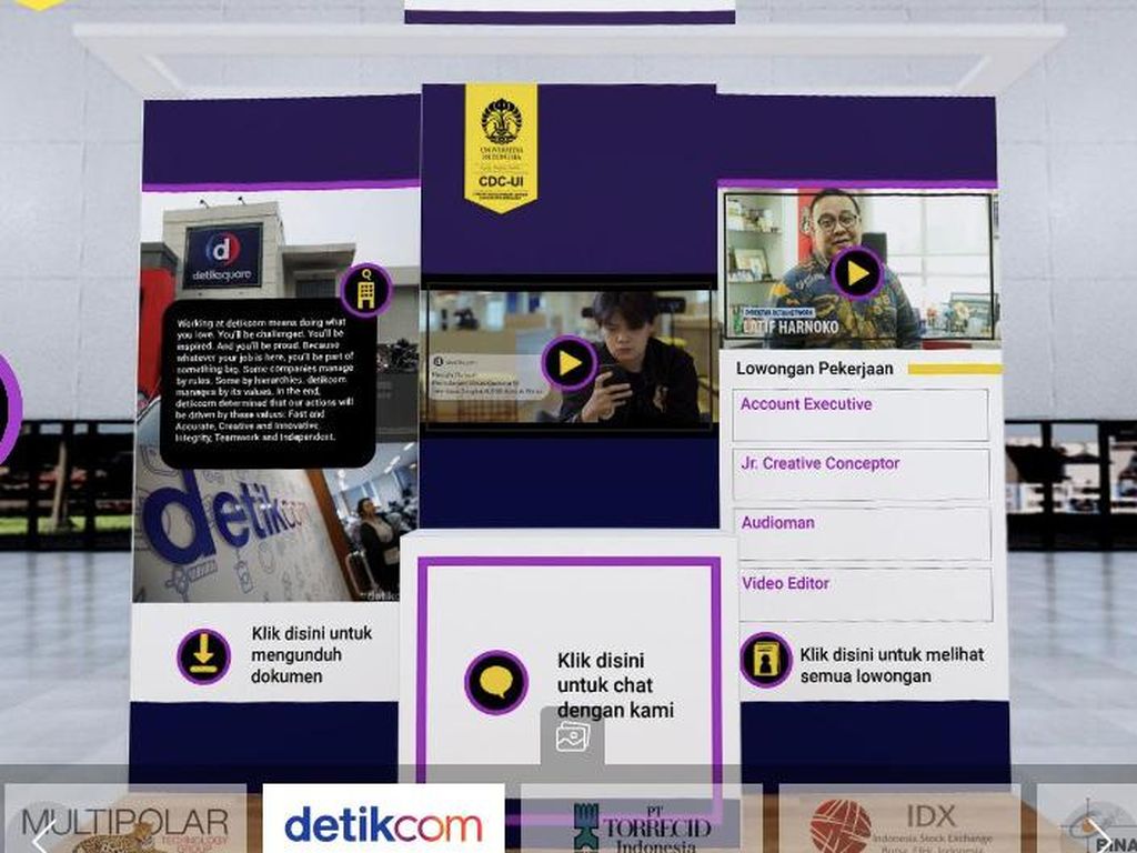 detikcom Buka Lowongan Kerja di Virtual Job Fair UI, Cek di Sini! detikcom Buka Lowongan Kerja di Virtual Job Fair UI, Cek di Sini!