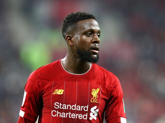 DOHA, QATAR - DECEMBER 18: Divock Origi of Liverpool looks on  during the FIFA Club World Cup semi-final match between Monterrey and Liverpool at Education City Stadium on December 18, 2019 in Doha, Qatar. (Photo by Francois Nel/Getty Images)