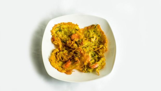 ilustrasi peyek udang Crispy Traditional Indonesian Culinary Food