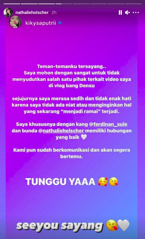 Instagram Stories Kiky Saputri