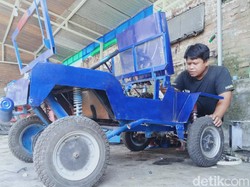 Jeep Mini dari Klaten, Dibangun dari Mesin Motor Bekas