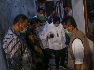 Momen Mensos Risma Sambangi Lokasi Kebakaran Matraman