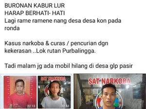 Viral Foto dan Info 5 Tahanan di Purbalingga Kabur, Ini Faktanya Viral Foto dan Info 5 Tahanan di Purbalingga Kabur, Ini Faktanya