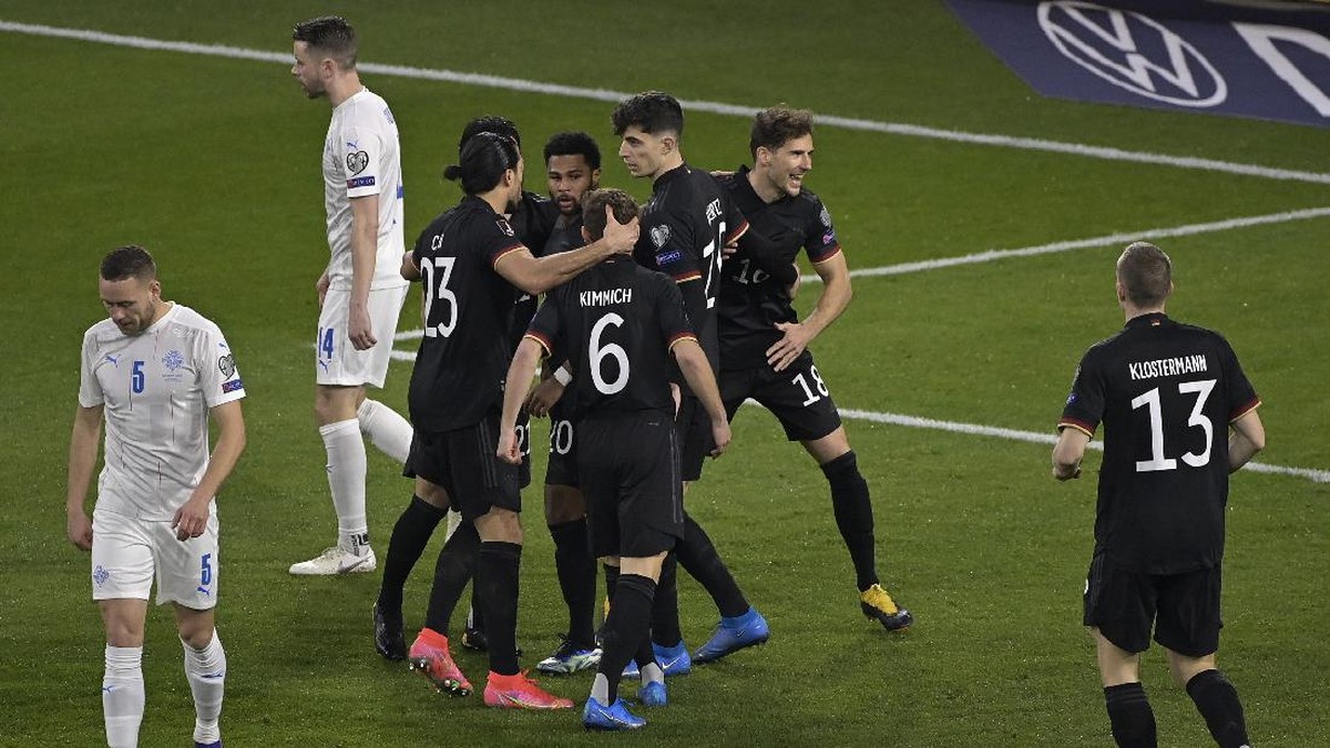 Jerman mengalahkan Islandia dengan skor 3-0 di Kualifikasi Piala Dunia 2022. (Foto: Getty Images/Pool)