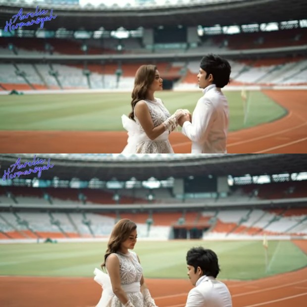 Potret prewedding Aurel dan Atta