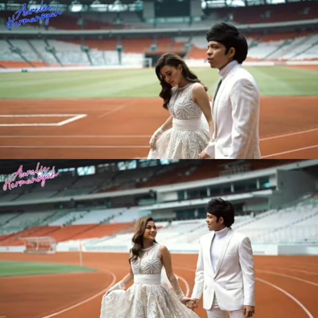 Potret prewedding Aurel dan Atta