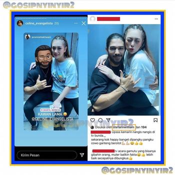 Stefan William Ketahuan Like Foto Celine Lagi Dipangku Cowok Berotot