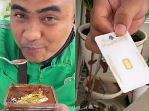 Diajak Cicip Dessert Box, Driver Ojol Ini Beruntung Dapat Emas Batangan!