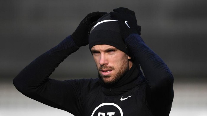 BURTON-UPON-TRENT, ENGLAND - NOVEMBER 13: Jordan Henderson trains during and England Media Access Day at St Georges Park on November 13, 2019 in Burton-upon-Trent, England. (Photo by Michael Regan/Getty Images)