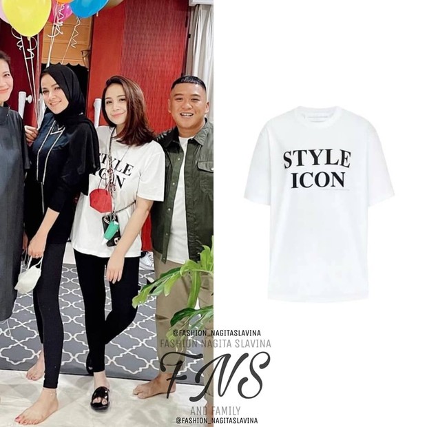 Nagita Slavina mengenakan tshirt style icon/instagram.com/fashion_nagitaslavina