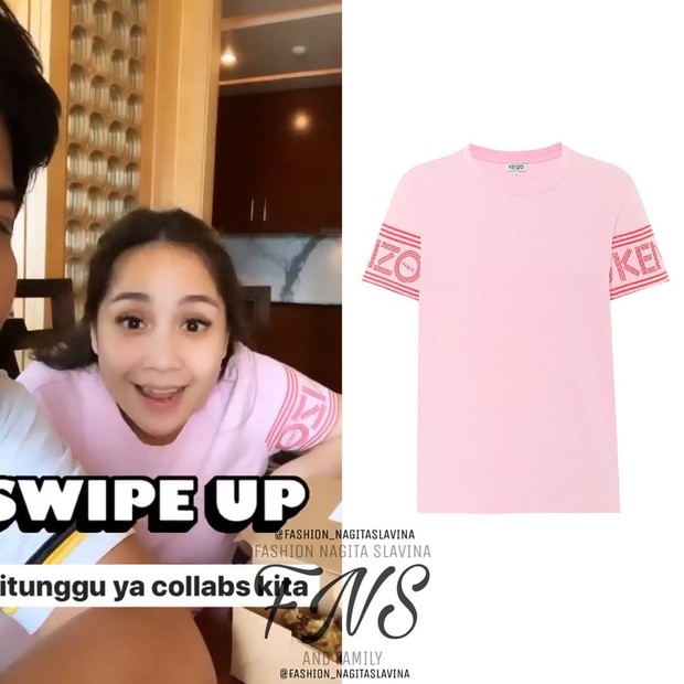 Nagita Slavina mengenakan tshirt dari brand kenzo/instagram.com/fashion_nagitaslavina