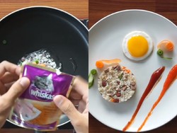 Inspirasi Chef Tiarbah Masak Darurat Saat Bikin Nasi Goreng Whiskas