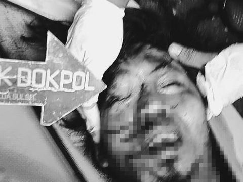 foto didapat langsung dari polisi oleh Hermawan Mappiwali dan Muhammad Taufiqqurrahman