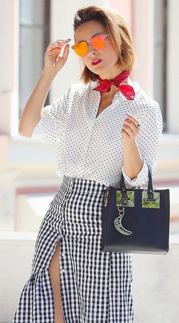 Foto: pinterest.com/TRENDY_U/ Warna monokrom yang bisa dikombinasikan dengan motif apapun.