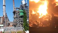 Before-After: Kilang Balongan Sebelum dan Saat Kebakaran
