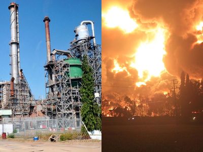 Before-After: Kilang Balongan Sebelum dan Saat Kebakaran