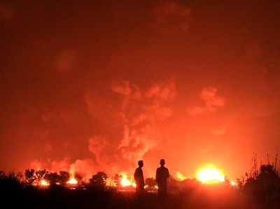Penampakan Terkini Kilang Balongan yang Terbakar