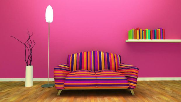 Contemporary Interior design of living room with decor and furniture.