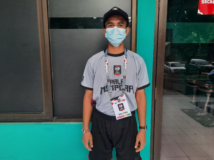 Piala Menpora 2021, anak gawang Irfan Yanuar menjelaskan protokol kesehatan dalam tugasnya.