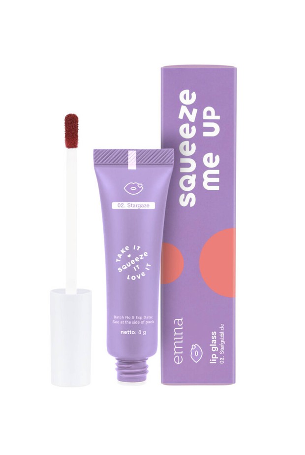 Emina Squeeze Me Up Lip Glass/lazada.co.id Emina Squeeze Me Up Lip Glass
