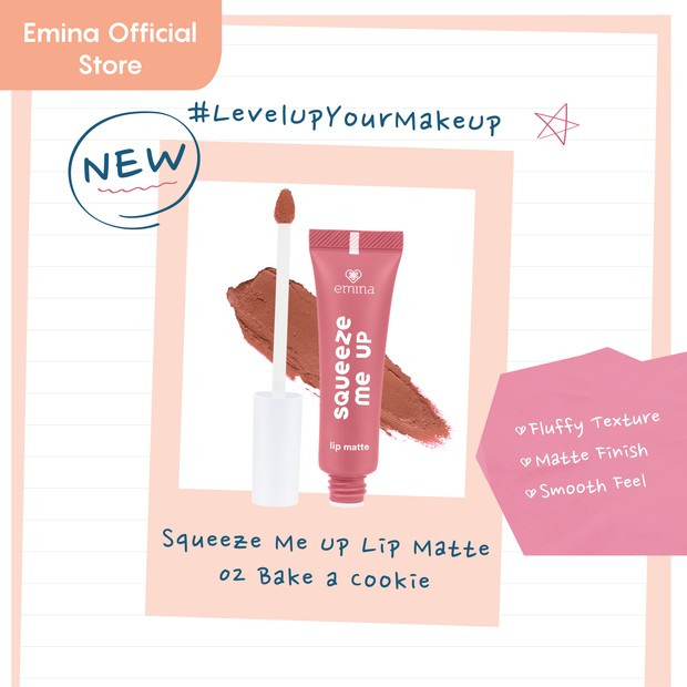 Emina Squeeze Me Up Lip Matte/lazada.co.id Emina Squeeze Me Up Lip Matte