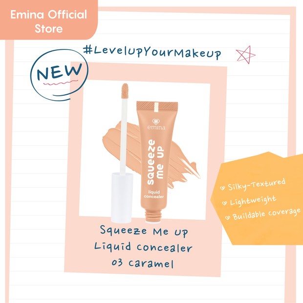 Emina Squeeze Me Up Liquid Concealer/lazada.com Emina Squeeze Me Up Liquid Concealer