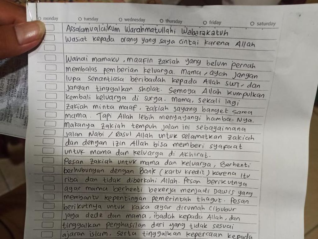 Analisis Grafologi: Ada Benang Merah Surat Wasiat Lukman dan Zakiah Aini Analisis Grafologi: Ada Benang Merah Surat Wasiat Lukman dan Zakiah Aini