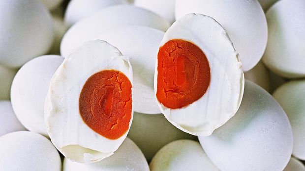 Salted eggs - Bangkok street food.
