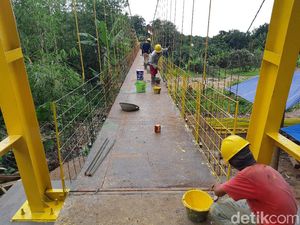 Mantap! Dibangun Relawan, Jembatan Indiana Jones Lebak Hampir Rampung