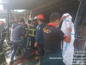 Ruko di Jalan HM Yamin Medan Terbakar, 1 Orang Tewas