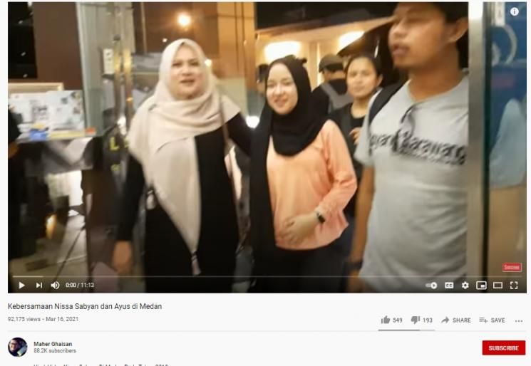 Video asli Nissa Sabyan elus perut.