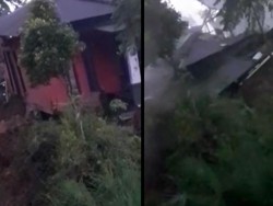 Detik-Detik Rumah di Cianjur Ambruk Akibat Pergerakan Tanah-Longsor