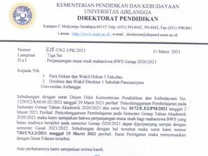 Pandemi COVID-19, Mahasiswa Unair Akhirnya Dapat Tambahan 1 Semester