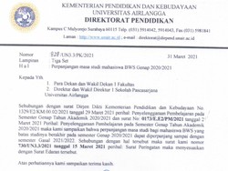 Pandemi COVID-19, Mahasiswa Unair Akhirnya Dapat Tambahan 1 Semester